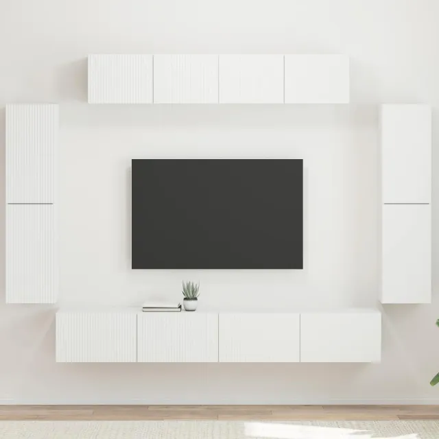 vidaXL TV-kast 8 st 98 x 31 x 29,5 cm Wit
