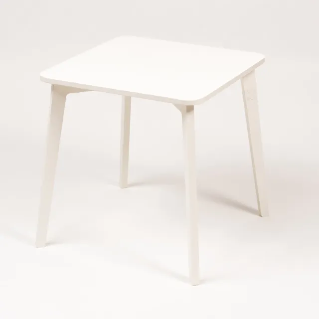 Ette Tete Tulla Table- White - Kindertafel - 2 hoogtes Wit