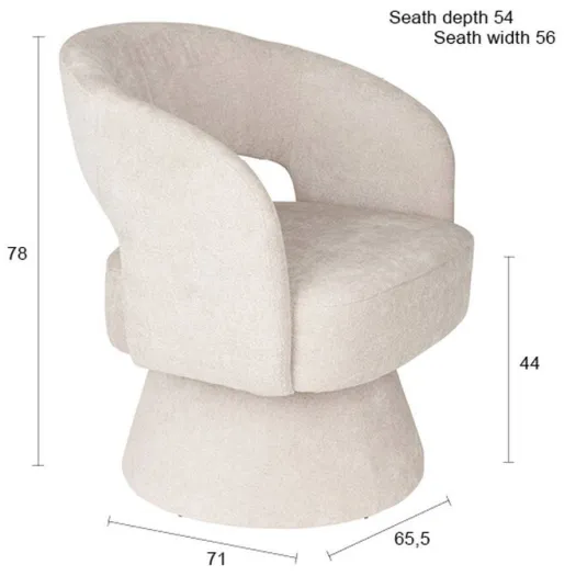 Housecraft Living fauteuil Charina beige, foto 4