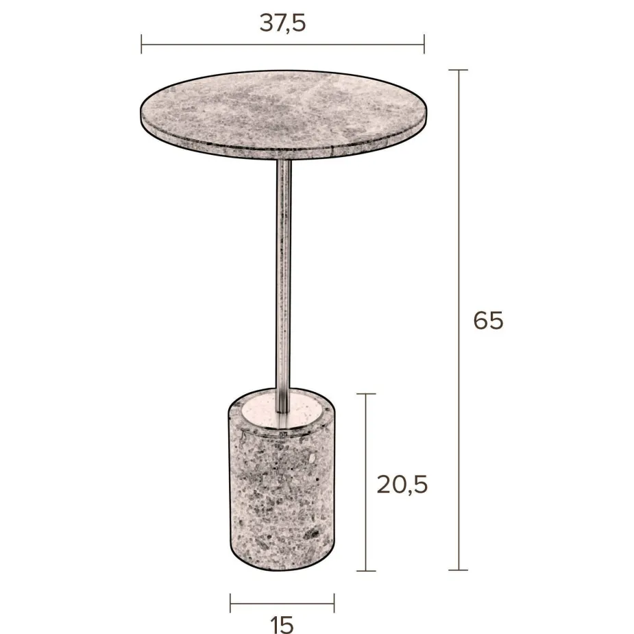 Dutchbone bijzettafel Gunnar groen marmer, foto 5