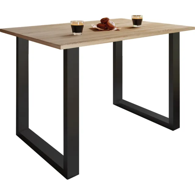 Vcm kleine tafel en stoelen, tafelstoel, eettafel en stoelen, kleine eettafel en stoelen, tafels en stoelen, compacte tafel en stoelen, kleine keukentafel en stoelen, tafel- en stoelset, keukentafels en stoelen, eettafels en stoelen Schwarz / Sonoma-Eiche