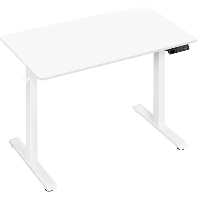 Benelux Select Sta Bureau Electrisch – Sta Bureau – Zit Sta Bureau Elektrisch 120 x 60 – USB Laadpunt – 120 x 60 x 76 - 120 cm Wit