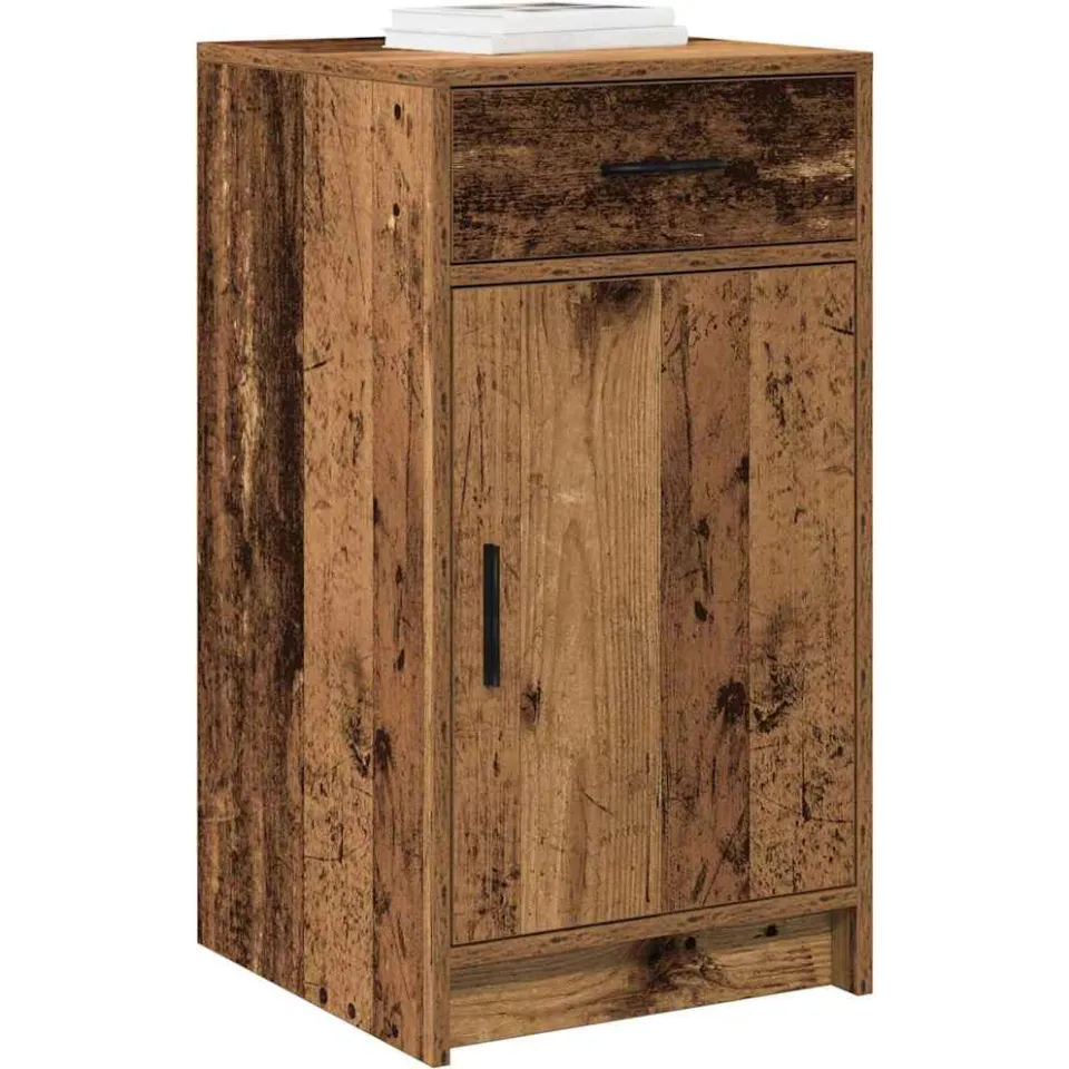 vidaXL Dressoir Oudhout 40 x 40,5 x 75 cm Bewerkt hout Bruin