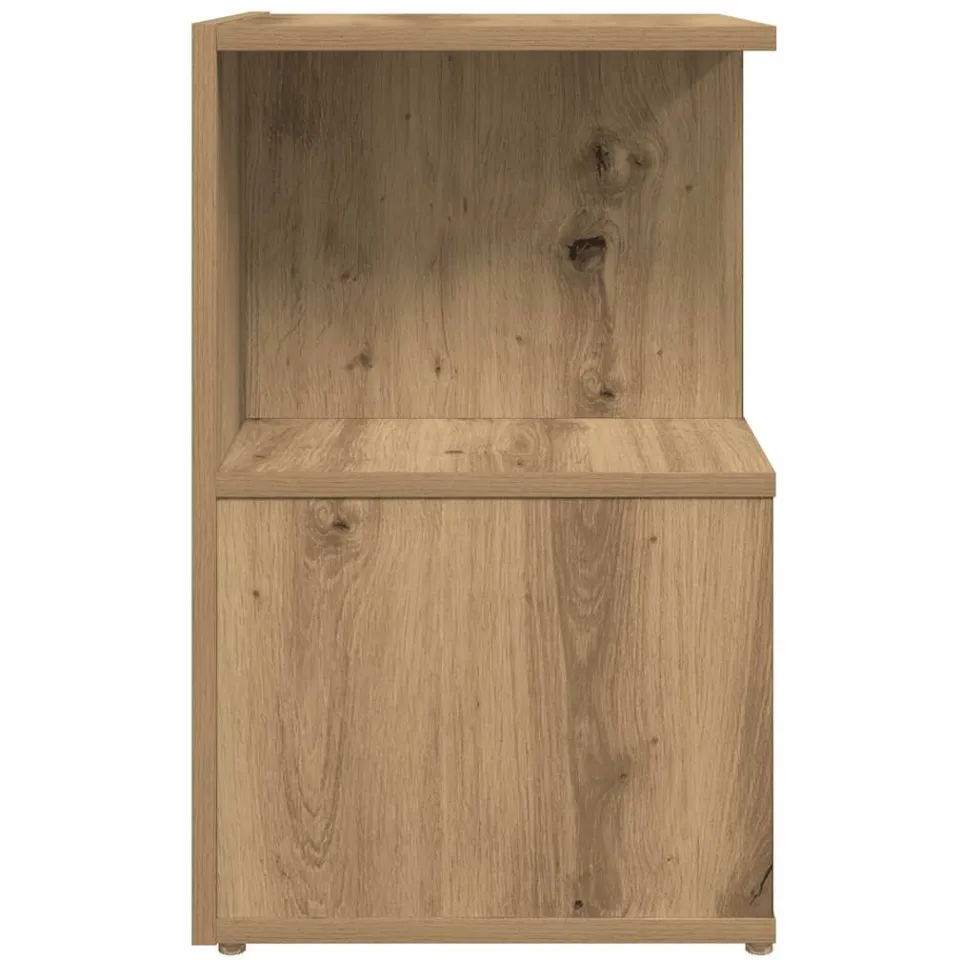 vidaXL Nachtkastje 35x35x55 cm bewerkt hout artisanaal eikenkleur, foto 4