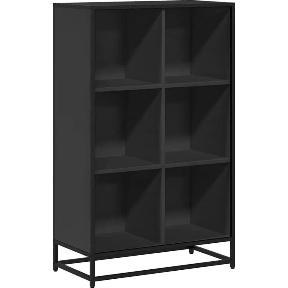 vidaXL Boekenkast 65,5x33x107,5 cm bewerkt hout zwart, foto 3