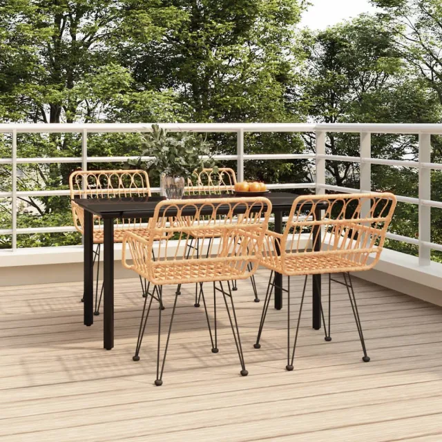 vidaXL 5-delige Tuinset poly rattan bruin, foto 2