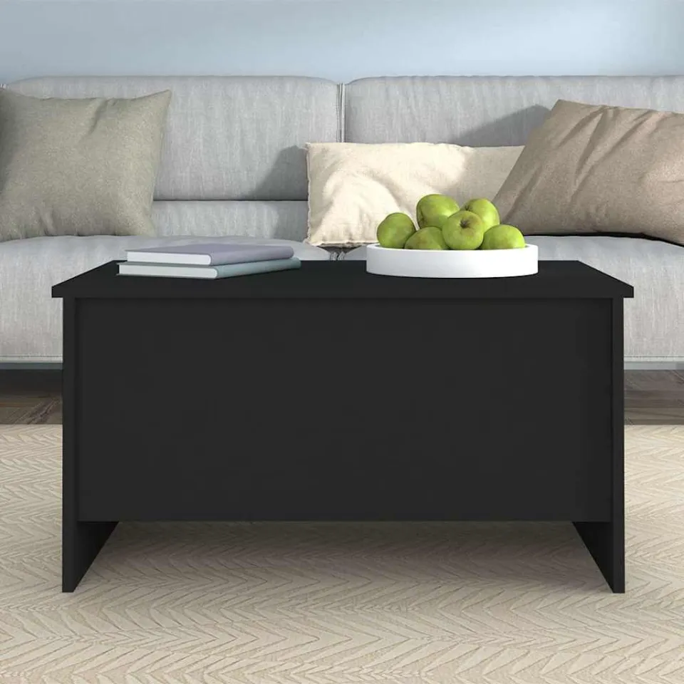 vidaXL Salontafel 80x55,5x41,5 cm bewerkt hout zwart, foto 4