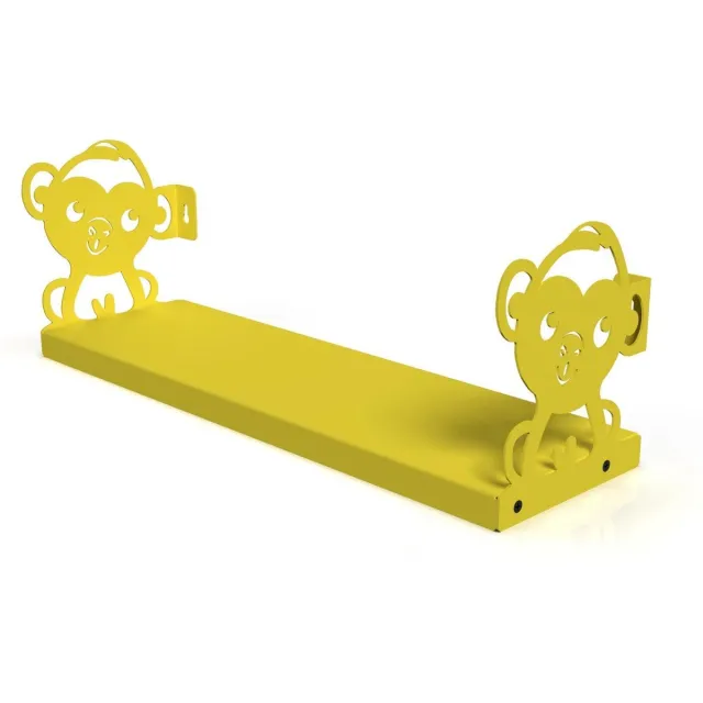 Gorillz Monkey - Kinderkamer - Accessoires - Boekenplank - Geel