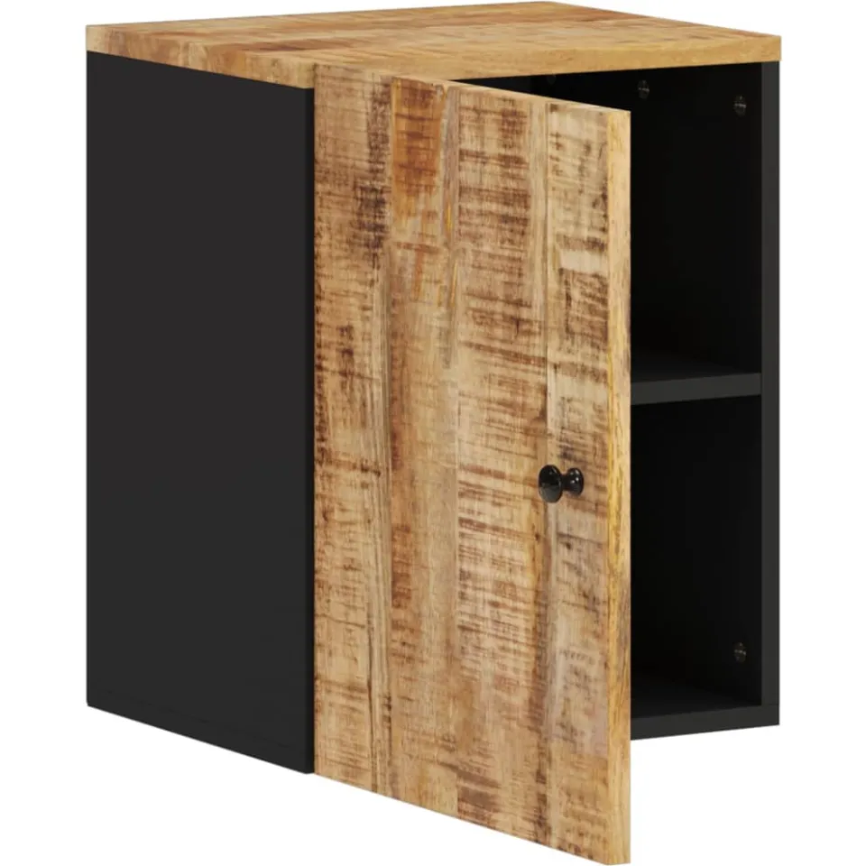 vidaXL Badkamerwandkast 38x33x48 cm massief mangohout Bruin
