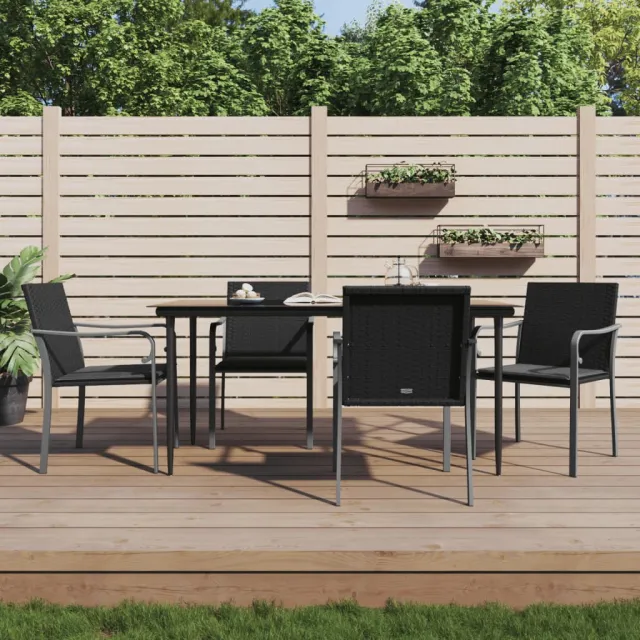 vidaXL 5-delige Tuinset met kussens poly rattan en staal, foto 2