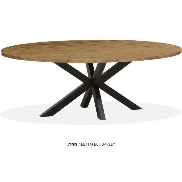Maxfurn Lynn - Ovale eettafel Lynn | Zeer krasvast | Kleur: Barley | Afm. 180x102cm Natuurlijk eiken
