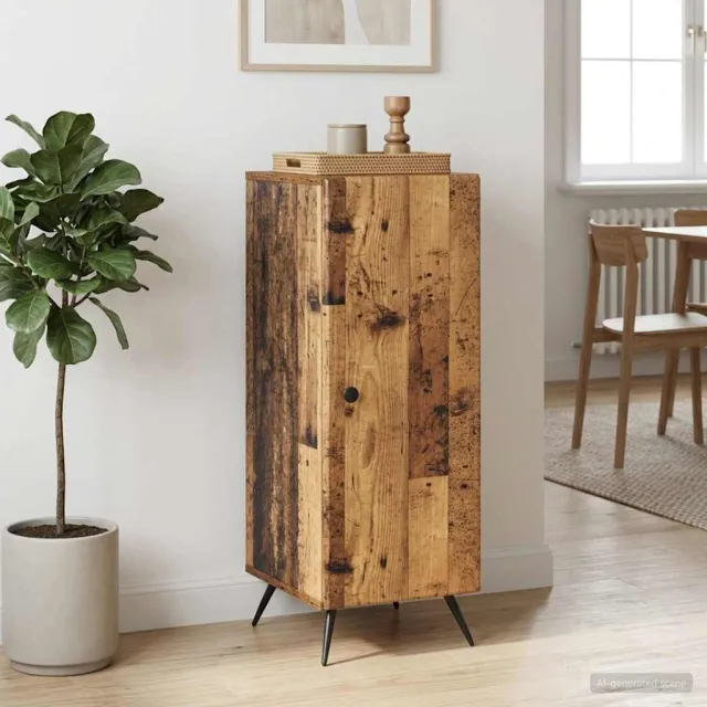 vidaXL Dressoir Oud hout 33 x 34,5 x 90 cm Bewerkt hout Bruin