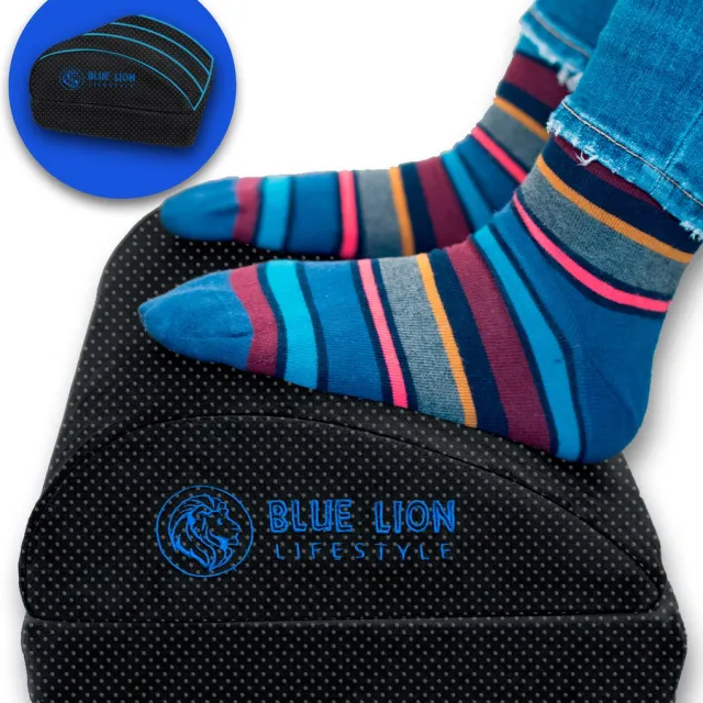 Blue Lion Lifestyle Blue Lion Verstelbare Voetensteun Anti Slip - Voetenbankje - Voor Ergonomisch Zithouding - Zwart