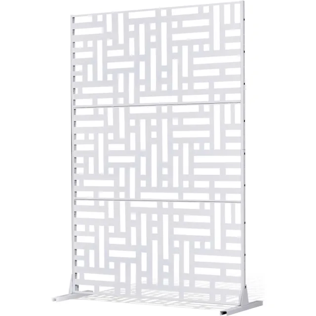 Vevor Screen Room Divider Privacy Scherm Scheidingswand Vrijstaand 120x50.8x193cm Wit