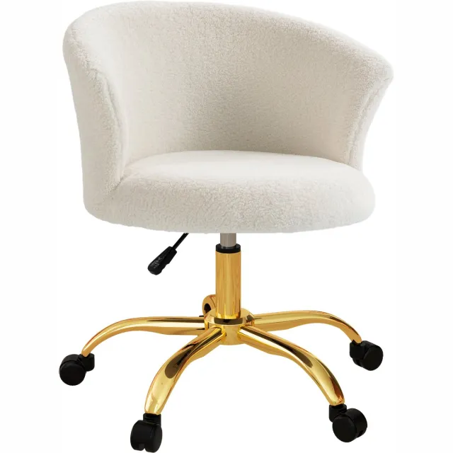 Vinsetto bureaustoel - polyester - 58x56x76cm - goud