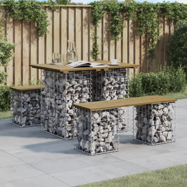 vidaXL Tuintafel schanskorfontwerp 100x70x72 cm geïmpregneerd hout bruin, foto 2