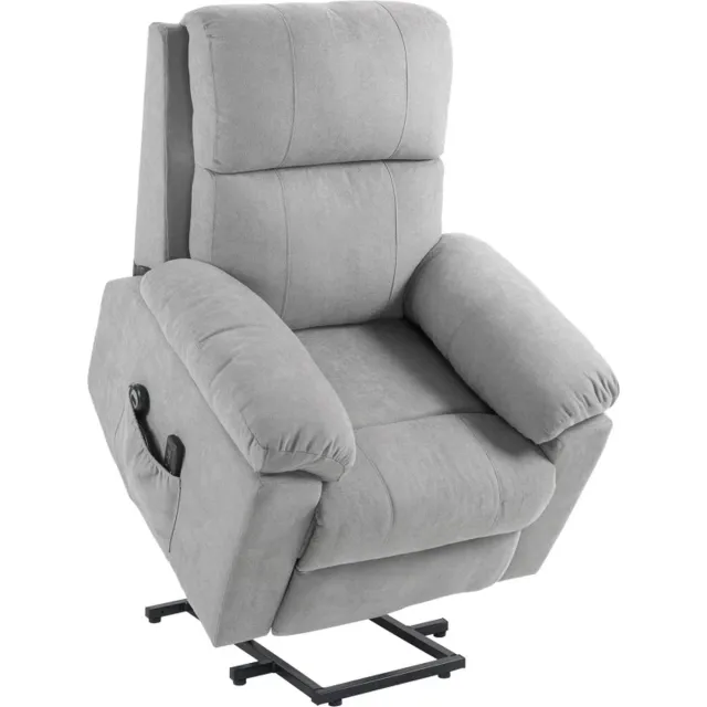 GranMaison Massagestoel - Relaxfauteuil - Zetel - Sta op stoel elektrisch - Stof - 1 persoons - Met armleuning - Zeer comfortabel - Elektrisch - Donkergrijs Grijs-6