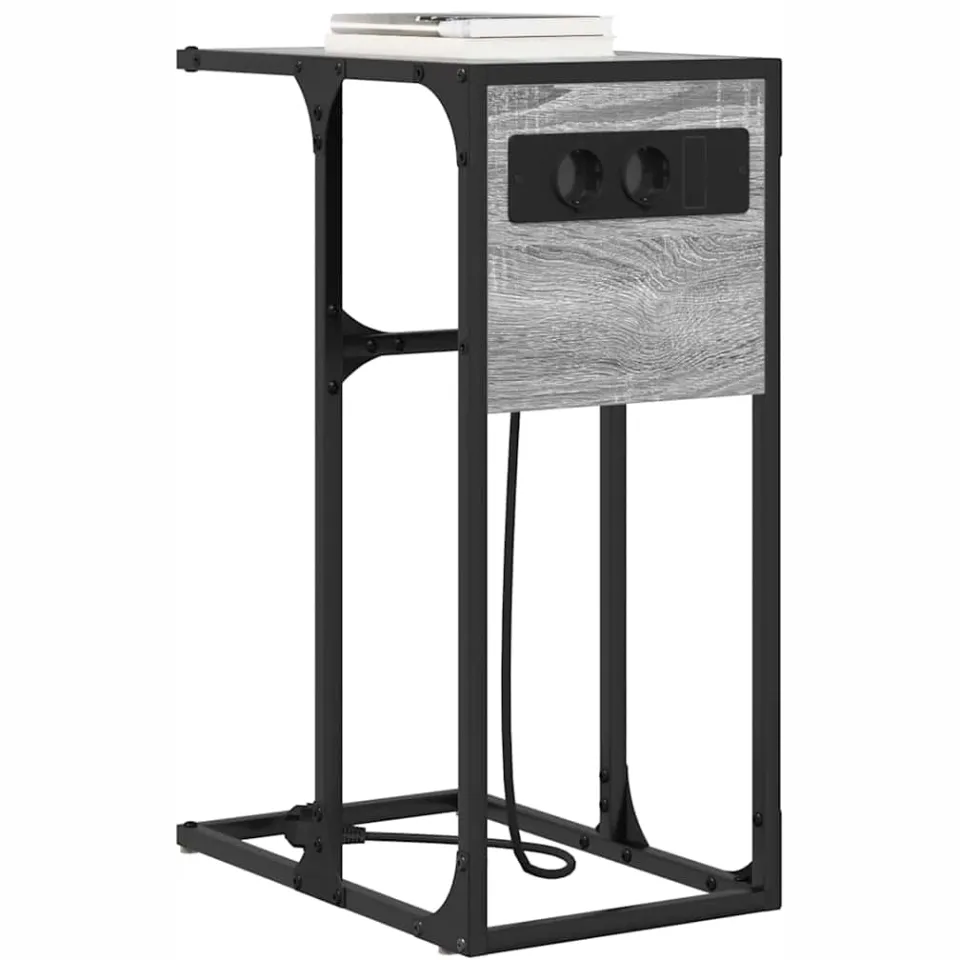 vidaXL Nachtkastje Grijs Sonoma 41,5 x 26 x 60,5 cm Bewerkt hout