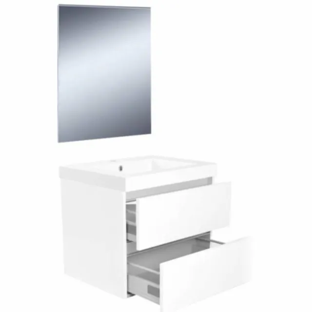 Aqua Splash Badkamermeubelset Luna 60 cm Wit Aqua Splash