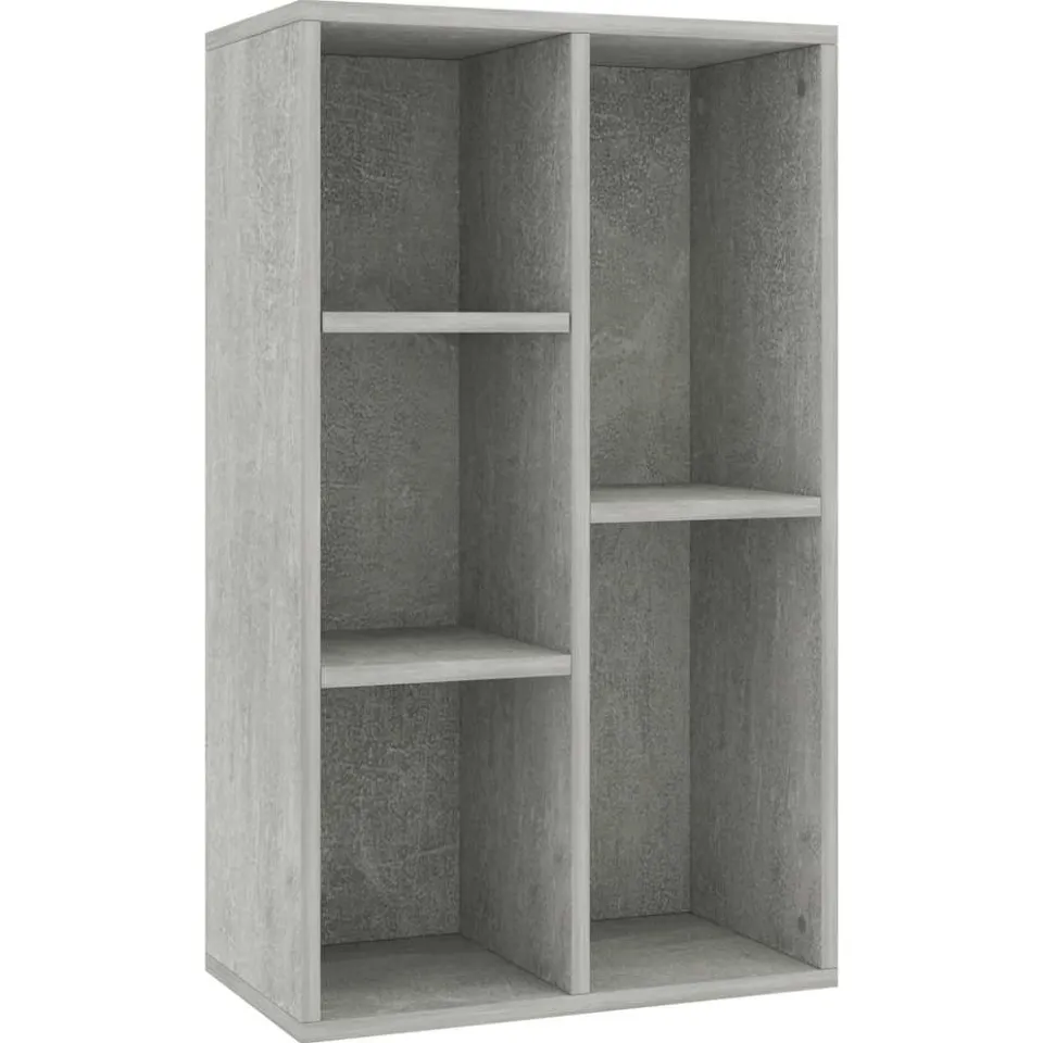 vidaXL Boekenkast/dressoir 50x25x80 cm bewerkt hout betongrijs
