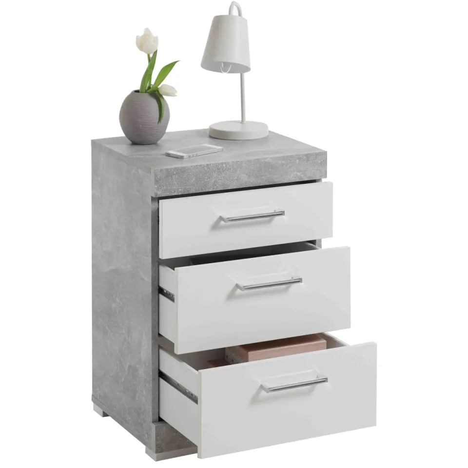 Nachtkastje Hermes beton grijs, foto 3