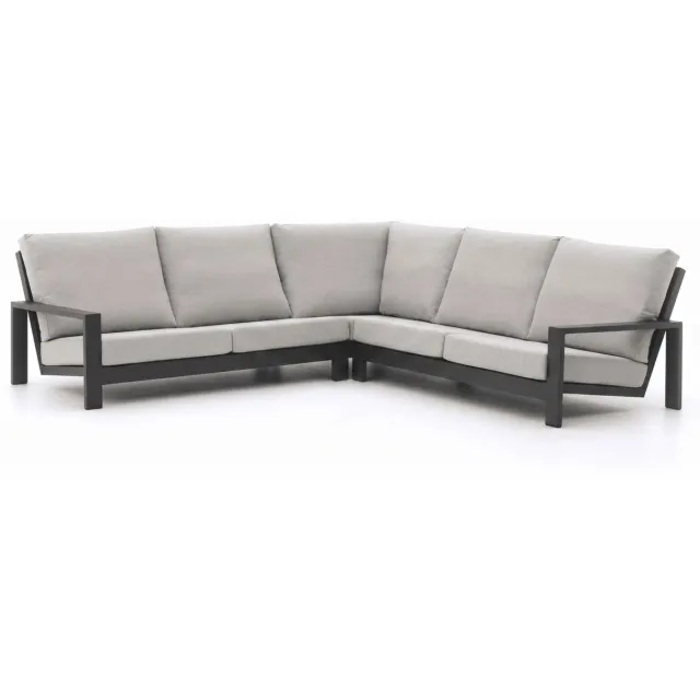 Bellagio tuinmeubelen Bellagio Vezzano hoek loungeset 3-delig 5-zits Grijs