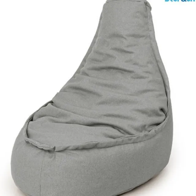 Drop & Sit Zitzak Stoel Volwassenen - 95 x 75 cm - Beanbag Grijs - Waterafstotend - Voor Binnen en Buiten