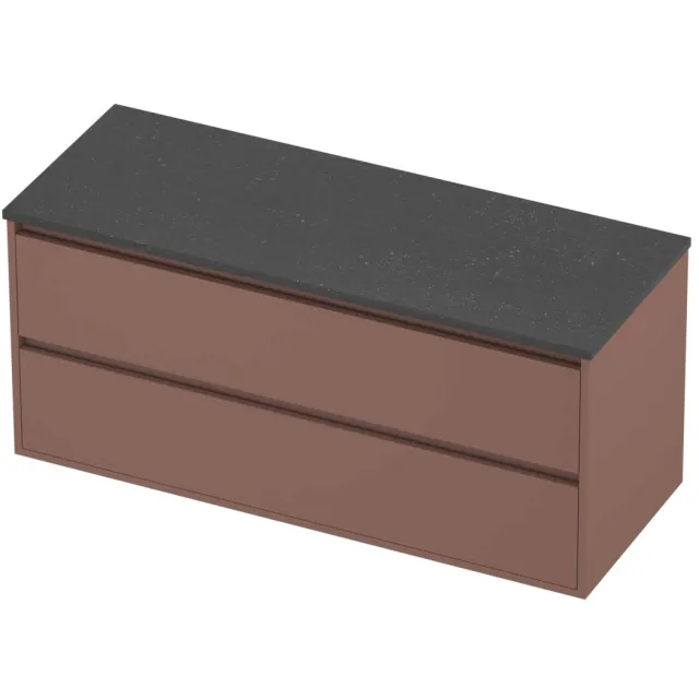Proline Deck Badmeubelset Hardsteen Greeploos 2 Laden 120x46x54 cm Blue Stone Beauty Blush Rosé Goud