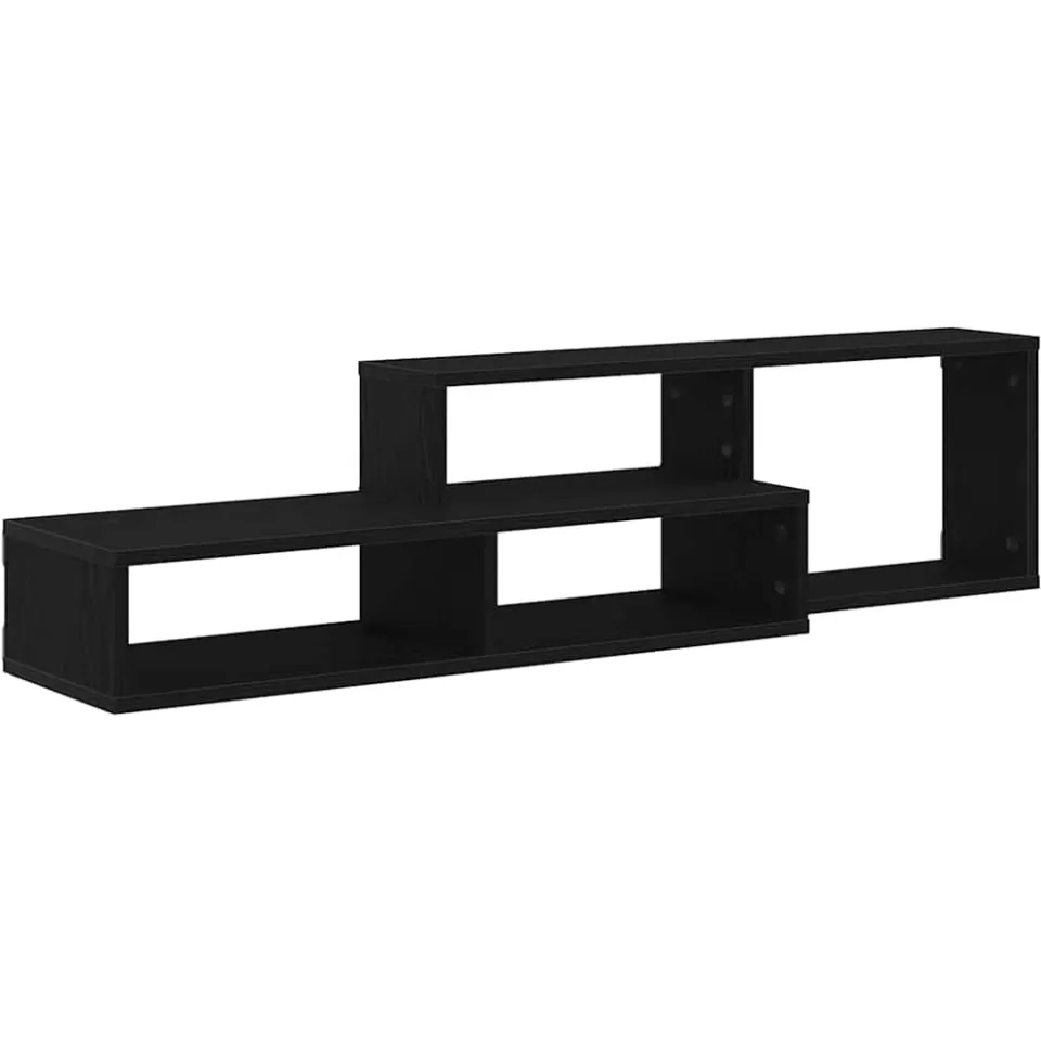vidaXL TV-stand 120x25x28,5cm Bewerkt hout zwart, foto 3
