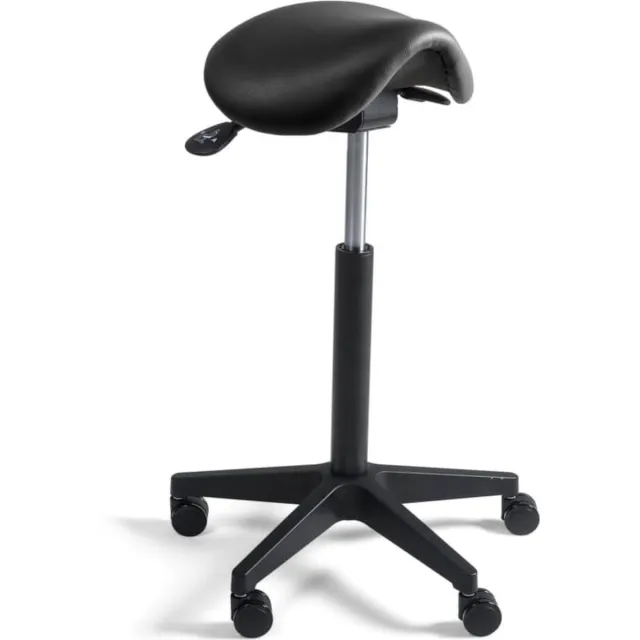 Workliving Zadelkruk Compact - PVC Zitting - Nylon onderstel - Bureaukruk compact - pvc - nylon