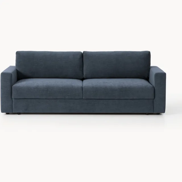 Westwing Collection Fluwelen slaapbank Tasha (3-zits) Blauw