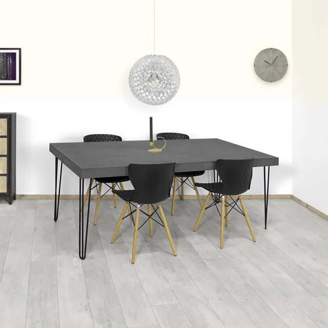 Betonlook tafel Ozona met subtiele poten