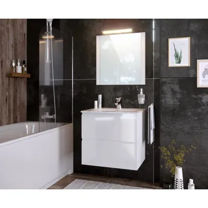 T-bath Badmeubelset Milenio 60cm Glanzend Wit, foto 3