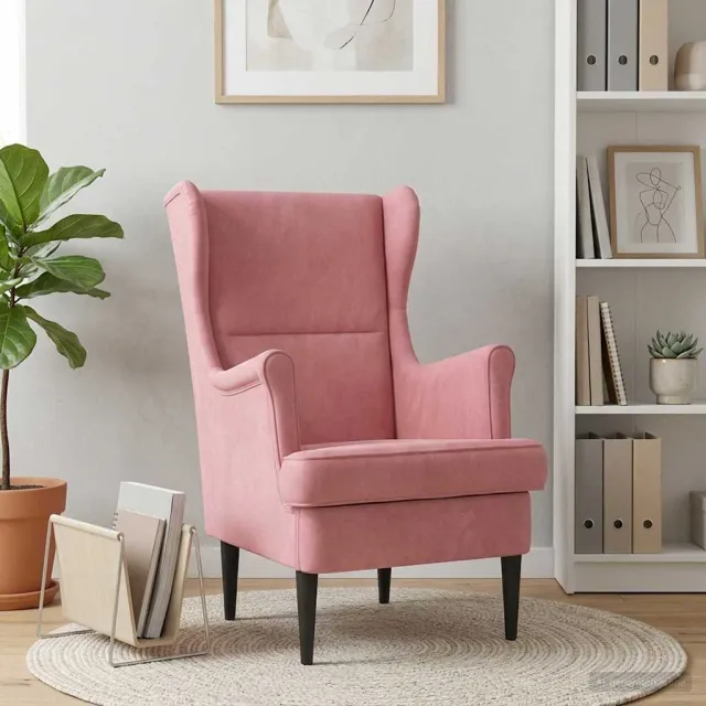 vidaXL Fauteuil Roze Fluweel