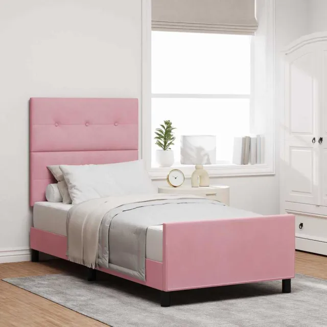 vidaXL Boxspringbed met hoofdeinde Roze 80 x 200 cm Fluweel