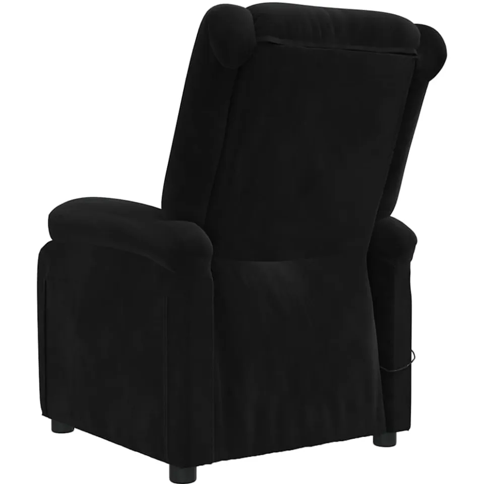 vidaXL Massagestoel fluweel zwart, foto 4