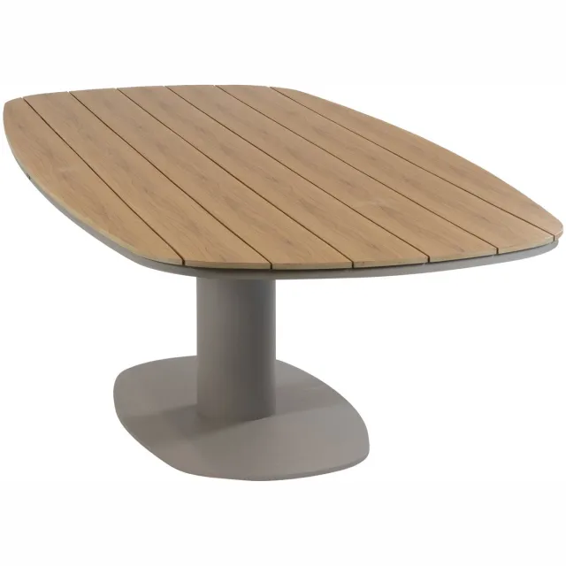 Normin Deens ovale tuintafel Tower 260 cm | 8 personen | Teaklook/Camel | Tecon Teak & aluminium Camel, Teaklook