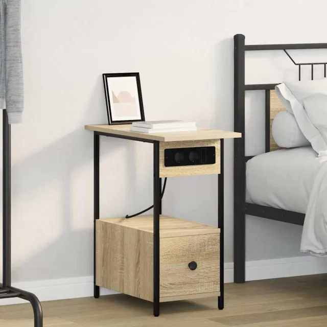 vidaXL Nachtkastje Sonoma Eiken 60 x 30 x 61 cm Bewerkt hout, foto 2