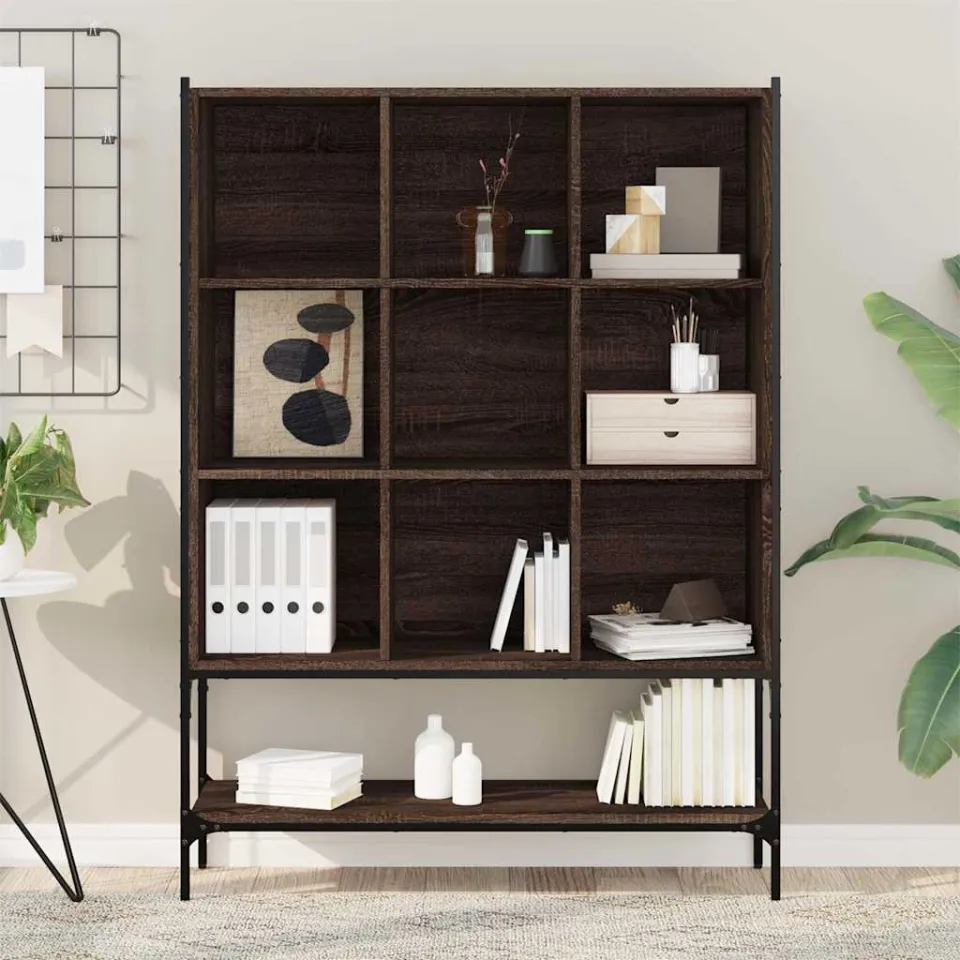 vidaXL Bookcase 10-laags Medium Brown Oak, foto 2