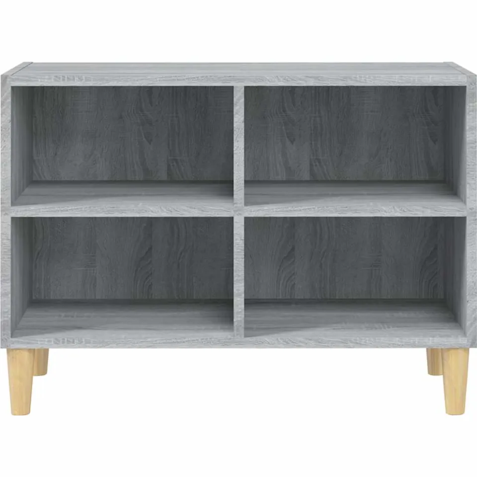 vidaXL Tv-meubel met houten poten 69,5x30x50 cm grijs sonoma eiken, foto 4