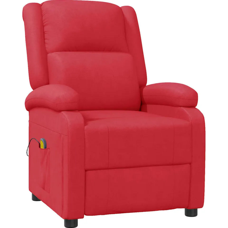 vidaXL Massagestoel kunstleer rood, foto 3