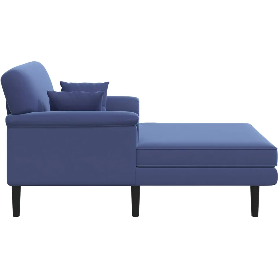 vidaXL Chaise longue Politieblauw fluweel blauw, foto 4