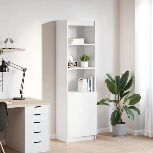 vidaXL Highboard 50x35x180 cm spaanplaat wit