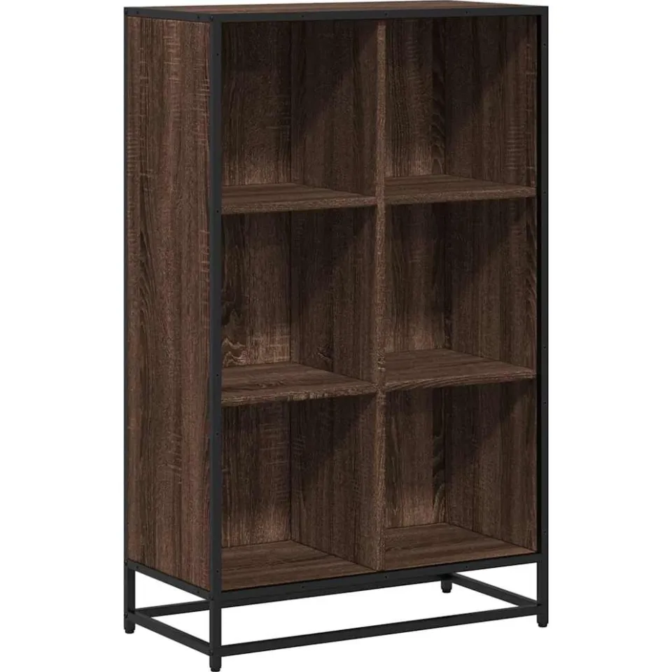 vidaXL Boekenkast 65,5x33x107,5 cm bewerkt hout bruin eikenkleur, foto 3