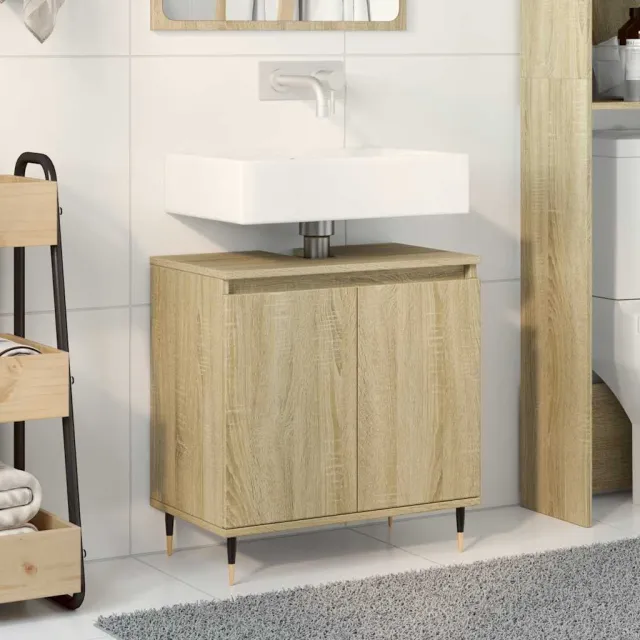 vidaXL Badkamerkast 58x33x60 cm bewerkt hout sonoma eikenkleurig, foto 2