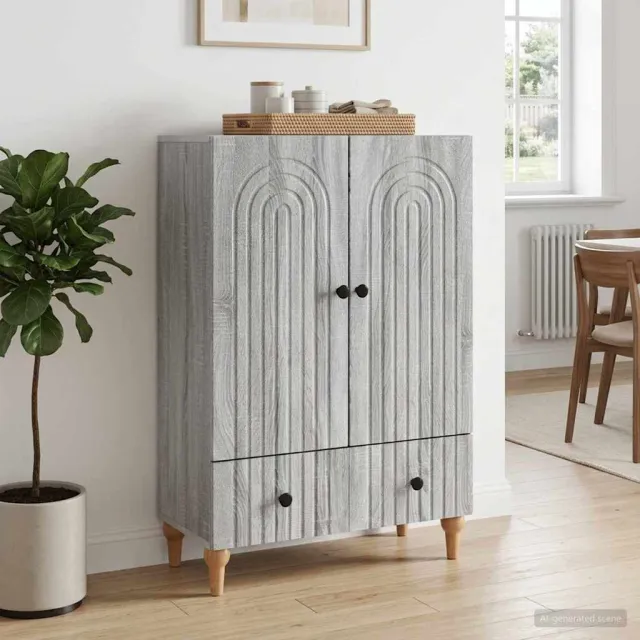 vidaXL Dressoir Grijs sonoma 66 x 34,5 x 95 cm Bewerkt hout, foto 2