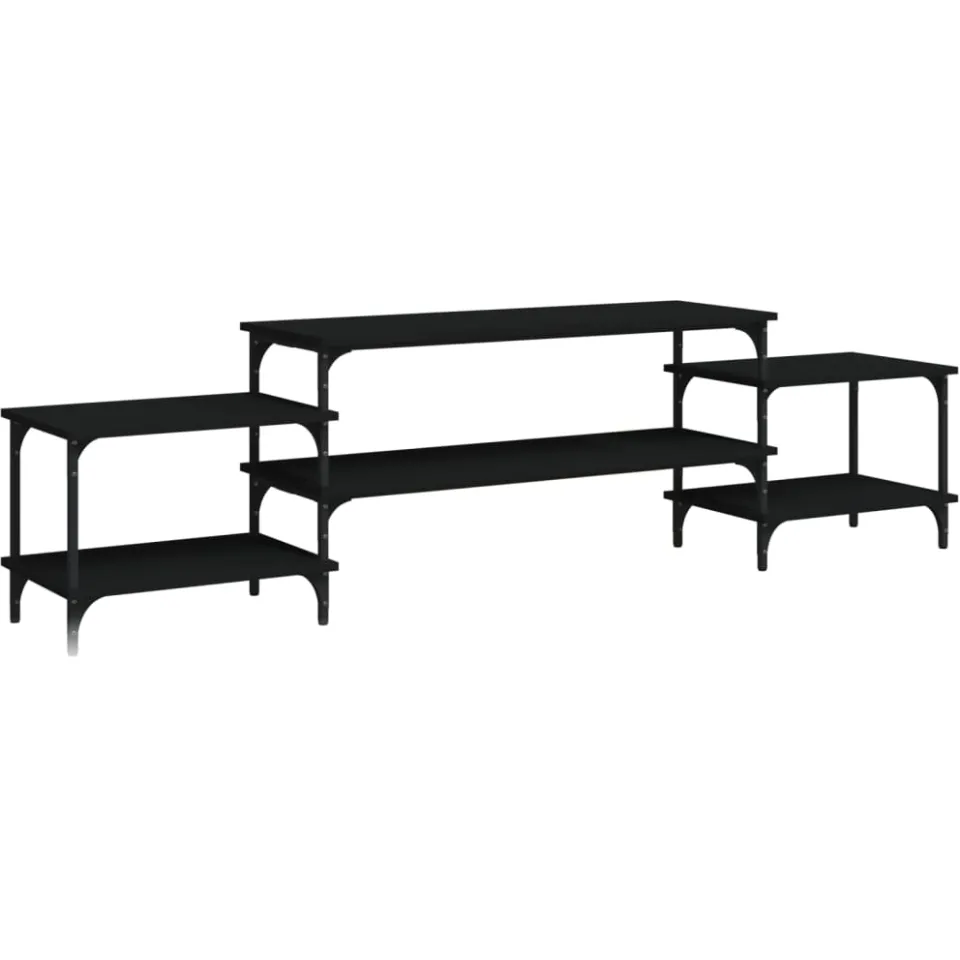 vidaXL Tv-meubel 197x35x52 cm bewerkt hout zwart