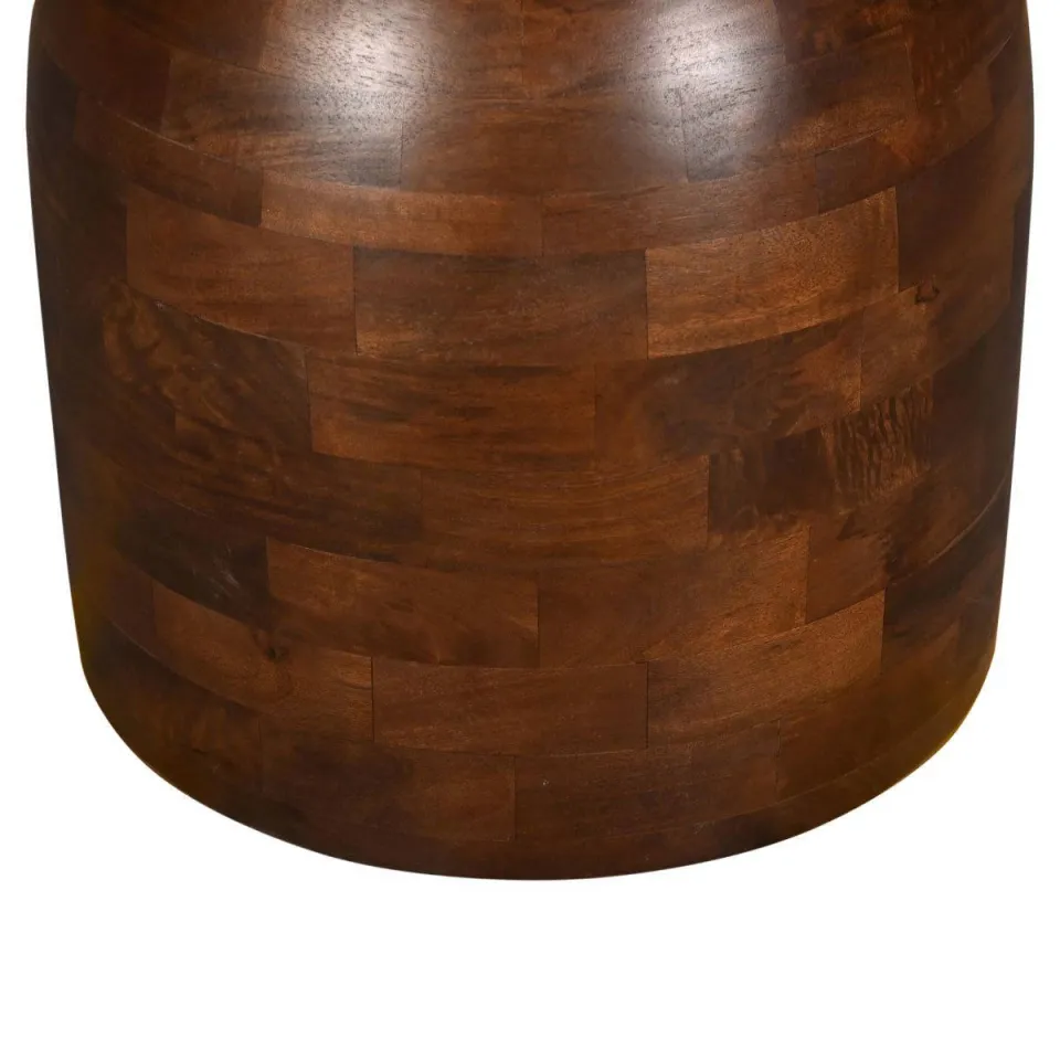Giga Meubel Eettafel Miro Rond - Marmer/Hout - Donkerbruin - 130x130x75cm, foto 4