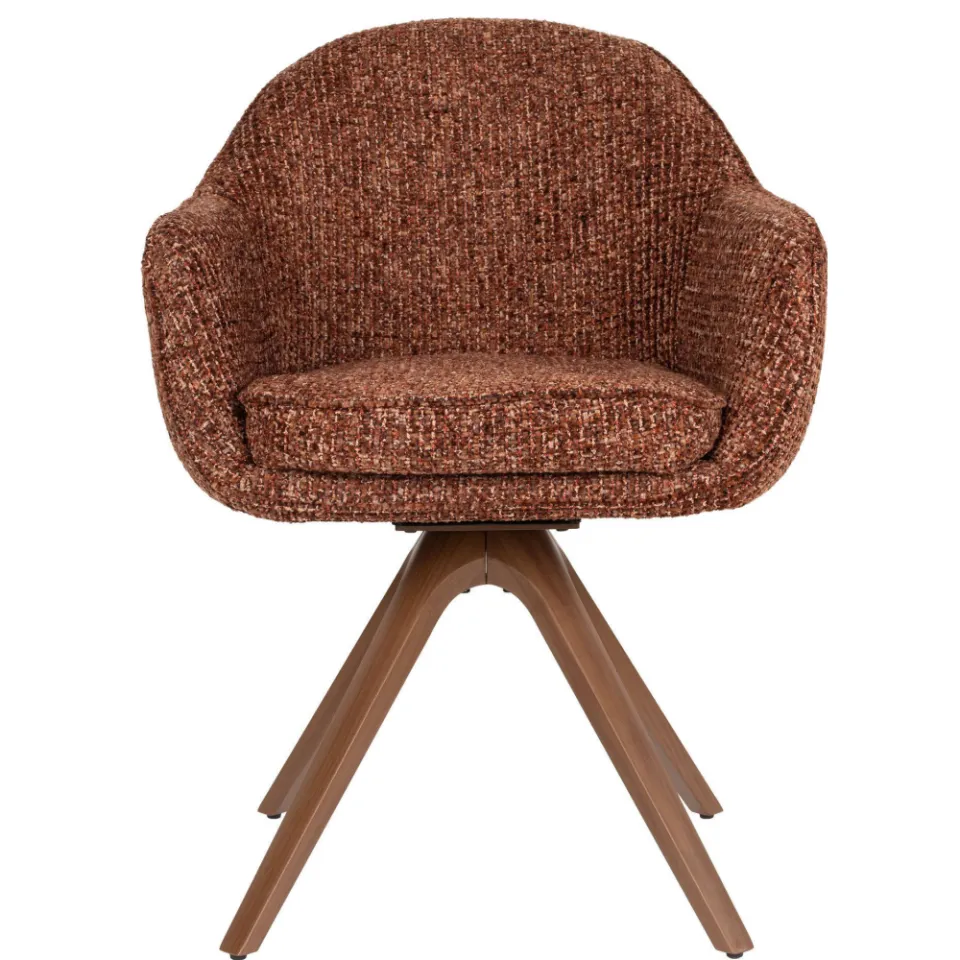 Housecraft Living Batoul draaibare eetkamerstoel rood, foto 2
