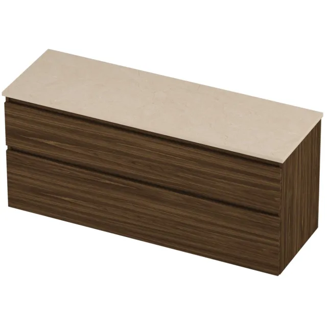 Proline Deck Badmeubelset Hardsteen Asymmetrisch 140x46x55 cm Sand Stone Cabana Oak Eiken